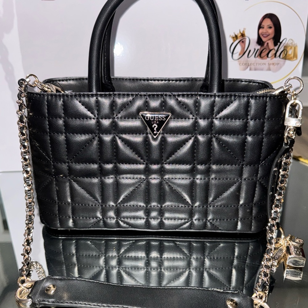 Guess Black Quilted Mini Bag